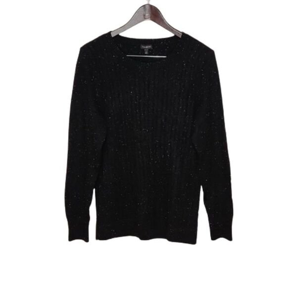 Talbots Preppy Speckled Cable Knit Sweater - Picture 5 of 7